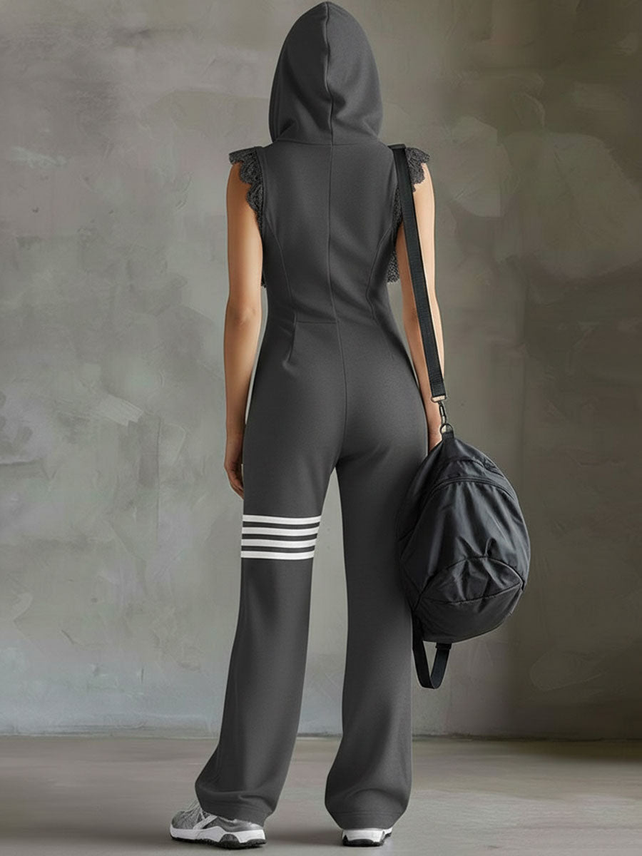 ADRIANA - TUTA SPORTIVA CON CAPPUCCIO E ZIP