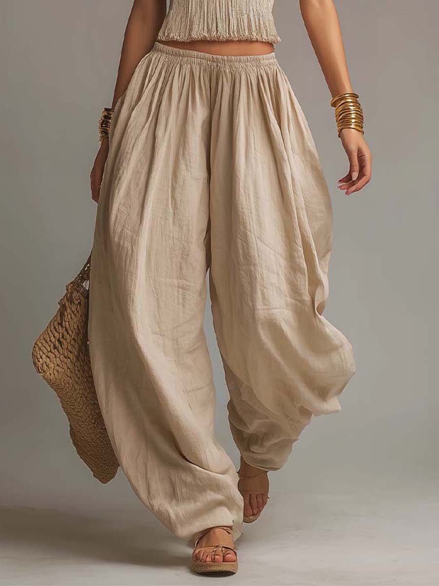 SOFIA - COMPLETO TOP ALL'AMERICANA E PANTALONE HAREM