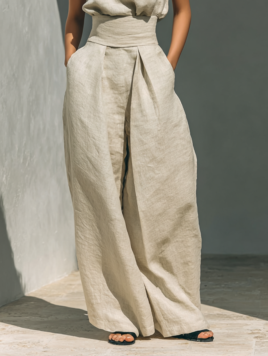 CHIARA - COMPLETO CON COLLO ALTO E PANTALONE A PALAZZO