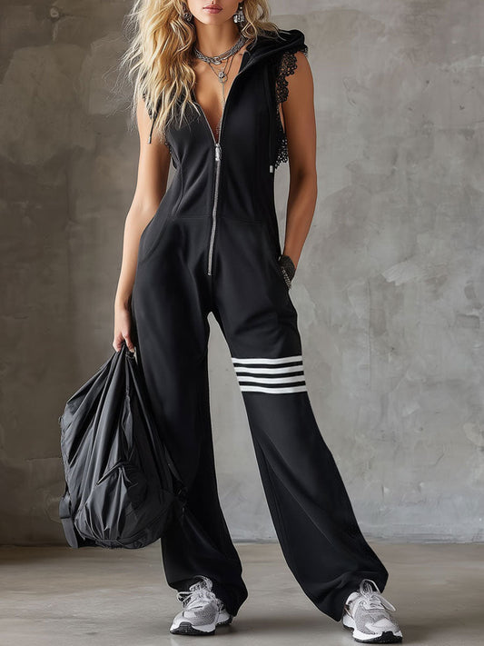 ADRIANA - TUTA SPORTIVA CON CAPPUCCIO E ZIP