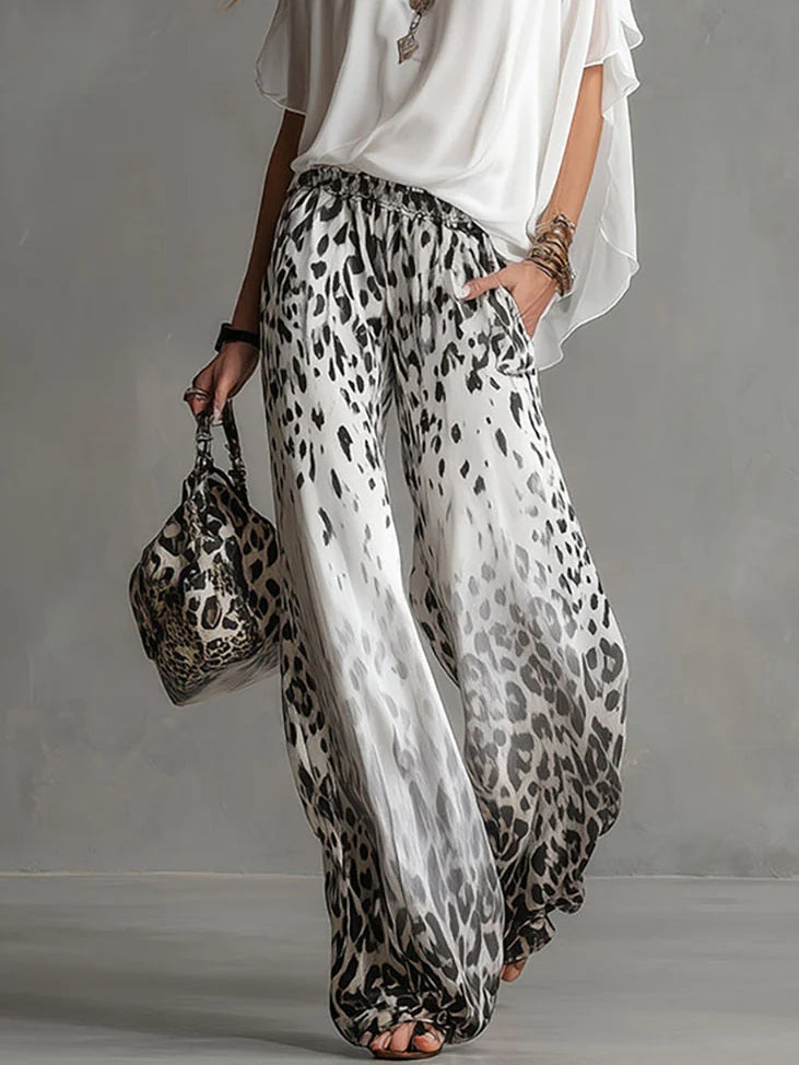 PENELOPE - COMPLETO BOHO CHIC CON TOP E PANTALONE ANIMALIER